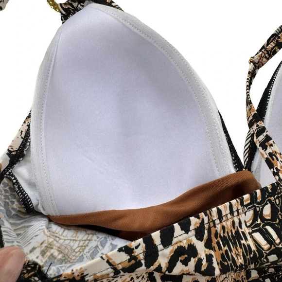 Bleu Rod Beattie Tankini Top Animal Print with Molded Cups Size 4 NWT - Picture 7 of 11